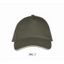 SOL'S LONG BEACH - 5 PANEL CAP, Army/Beige