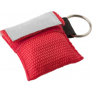 Polyester pouch with CPR mask Edward, red (Healthcare items)