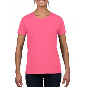 HEAVY COTTON(tm)  LADIES' T-SHIRT, Safety Pink (T-shirt, mixed fiber, synthetic)