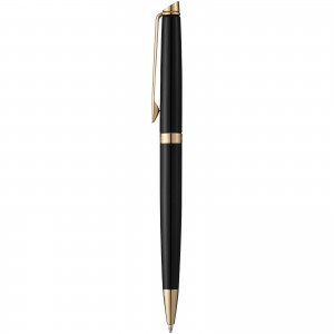 Hmisph?re elegant and lacquered ballpoint pen, solid black,Gold (Metallic pen)