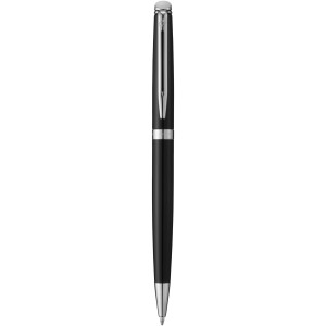 Hmisph?re elegant and lacquered ballpoint pen, solid black,Silver (Metallic pen)