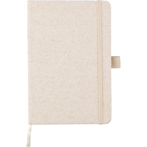 Hemp notebook A5 Barbara, khaki (Notebooks)