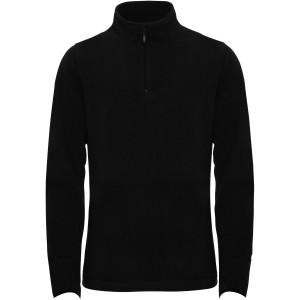 Himalaya women's quarter zip fleece jacket, Solid black (Polar pullovers)