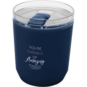 Hudson 180 ml recycled plastic double-wall tumbler, Navy (Glasses)