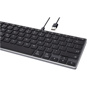 Hybrid performance Bluetooth keyboard - QWERTY, Solid black (Office desk equipment)