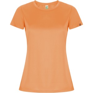 Imola short sleeve women's sports t-shirt, Fluor Orange (T-shirt, mixed fiber, synthetic)