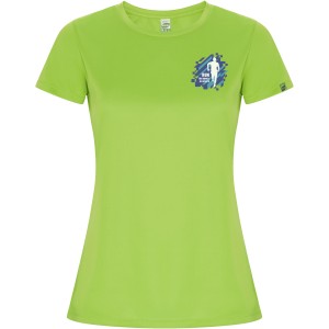 Imola short sleeve women's sports t-shirt, Lime / Green Lime (T-shirt, mixed fiber, synthetic)