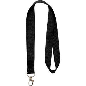 Impey lanyard with convenient hook, solid black (Lanyard, armband, badge holder)