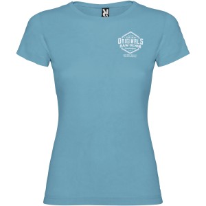 Jamaica short sleeve women's t-shirt, Turquois (T-shirt, 90-100% cotton)