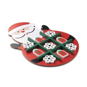 Christmas wooden tic tac toe, Red