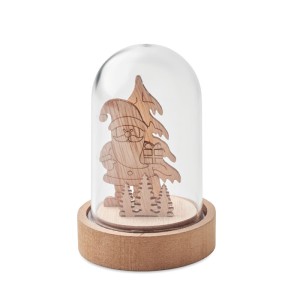Christmas LED ornament, Wood