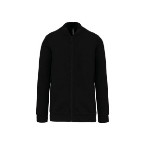 FULL ZIP FLEECE SWEATSHIRT, Black