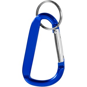 Timor recycled aluminium carabiner keychain, Royal blue (Keychains)