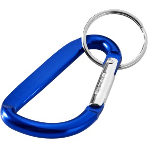 Timor recycled aluminium carabiner keychain, Royal blue (Keychains)