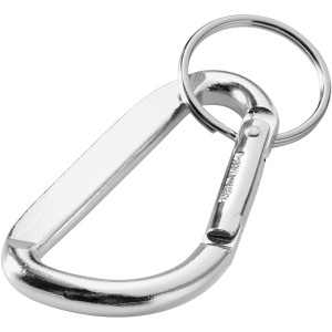 Timor recycled aluminium carabiner keychain, Silver (Keychains)