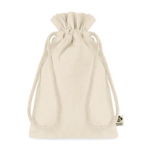 Small organic cotton gift bag, Beige