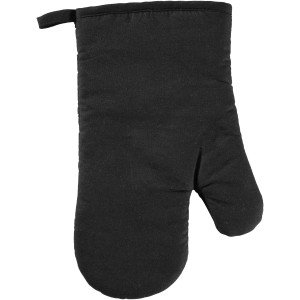 Zander cotton oven mitt, solid black (Kitchen textile)