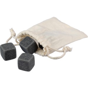 Stone ice cubes set Jens, khaki