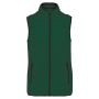 LADIES' LIGHTWEIGHT SLEEVELESS FAKE DOWN JACKET, Forest Green