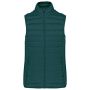 LADIES' LIGHTWEIGHT SLEEVELESS FAKE DOWN JACKET, Mineral Green