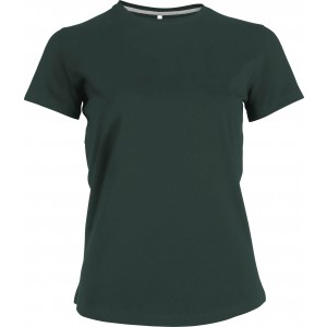 LADIES' SHORT SLEEVE CREW NECK T-SHIRT, Forest Green (T-shirt, 90-100% cotton)