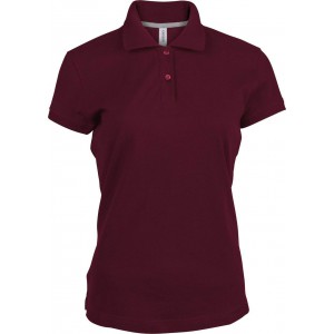 LADIES' SHORT-SLEEVED POLO SHIRT, Wine (Polo shirt, 90-100% cotton)