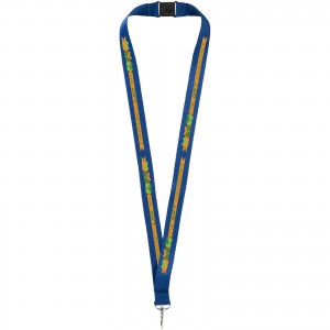 Lago lanyard with break-away closure, Navy (Lanyard, armband, badge holder)