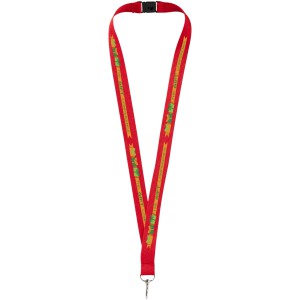 Lago lanyard with break-away closure, Red (Lanyard, armband, badge holder)