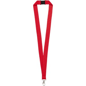 Lago lanyard with break-away closure, Red (Lanyard, armband, badge holder)