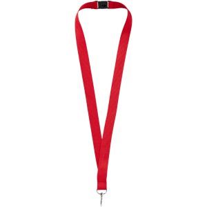 Lago lanyard with break-away closure, Red (Lanyard, armband, badge holder)