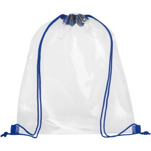 Lancaster transparent drawstring backpack, Royal blue, Transparent clear (Backpacks)