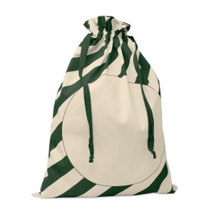 Large Santa cotton bag, Green