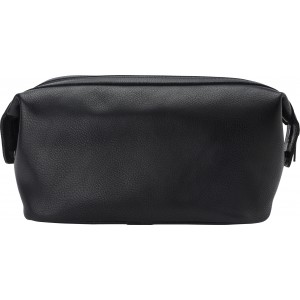 Leather toiletry bag Flynn, black (Cosmetic bags)