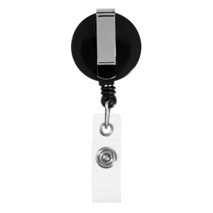 Lech roller clip, solid black (Lanyard, armband, badge holder)