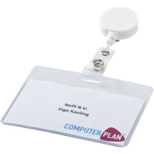 Lech roller clip, White (Lanyard, armband, badge holder)