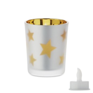 LED tea light candle, Gold