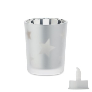 LED tea light candle, Matt Silver