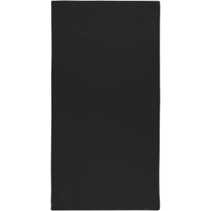 Lucas RPET sport towel 50x100 cm, Solid black (Towels)