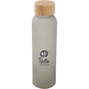Lume 500 ml matte soda lime glass bottle with bamboo lid, Gr (Water bottles)