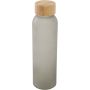 Lume 500 ml matte soda lime glass bottle with bamboo lid, Gr