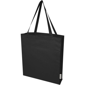 Madras 140 g/m2 GRS recycled cotton gusset tote bag, Solid b (Shopping bags)