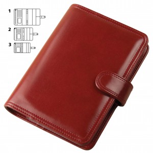 Mat imitation leather calendar, burgundy (Calendars)