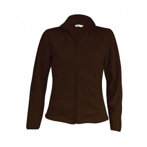 MAUREEN - LADIES' FULL ZIP MICROFLEECE JACKET, Dark Chocolate (Polar pullovers)