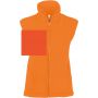 MELODIE - LADIES' MICRO FLEECE GILET, Fluorescent Orange