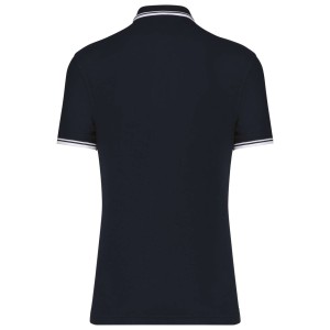 MEN'S 2 STRIPED SHORT SLEEVED POLOSHIRT, Navy/White (Polo shirt, 90-100% cotton)