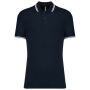 MEN'S 2 STRIPED SHORT SLEEVED POLOSHIRT, Navy/White