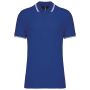 MEN'S 2 STRIPED SHORT SLEEVED POLOSHIRT, Royal Blue/White