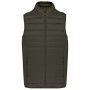 MEN?S LIGHTWEIGHT SLEEVELESS FAKE DOWN JACKET, Dark Khaki