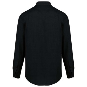 MEN'S LONG-SLEEVED OXFORD SHIRT, Black (shirt)