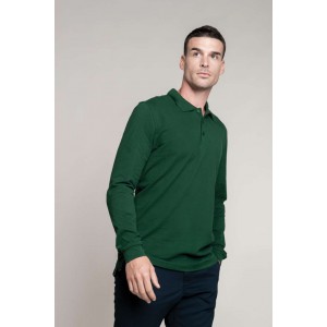 MEN'S LONG-SLEEVED POLO SHIRT, Light Sand (Long-sleeved shirt)